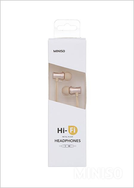 Hi fi discount metal earphone miniso